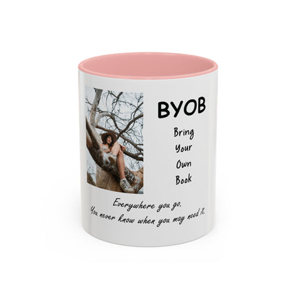 BYOB "Bring Your Own Book" Coffee Mug — Reading Lover Gift (11/15oz)