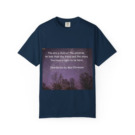 Unisex Inspirational T-Shirt - "You Are a Child of the Universe" Design