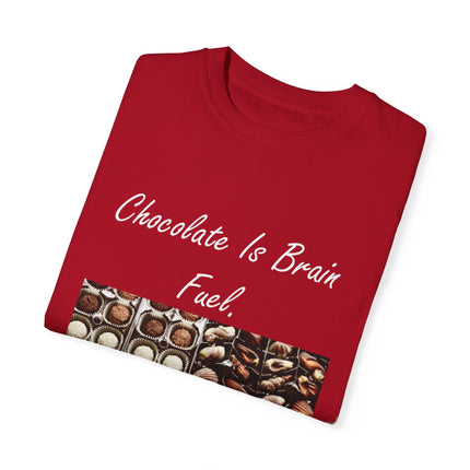 Chocolate Is Brain Fuel Tee – Unisex Garment-Dyed T-Shirt