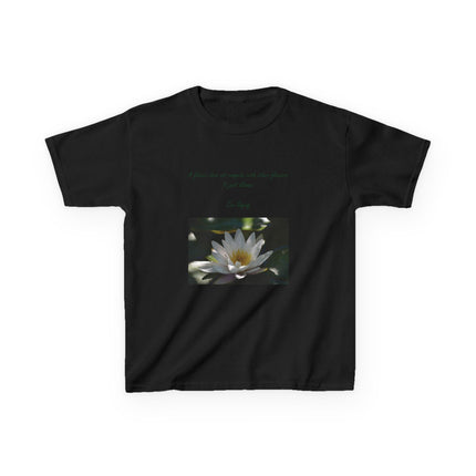 Inspirational Kids Tee – “A Flower Just Blooms” Nature Graphic Shirt