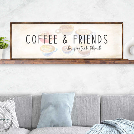 Coffee & Friends the Perfect Blend - Wooden Coffee shop decor - Farmhouse decor - Wooden Wall art - Kitchen decor - Farmhouse kitchen - Coffee nook - 310314-0