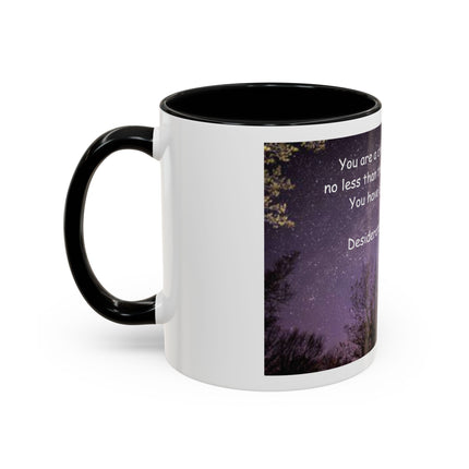 Inspirational Starry Night Coffee Mug — "You are a child of the universe" Quote