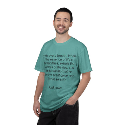 Breath & Serenity Quote T-Shirt — "With every breath..." Inspirational Tee