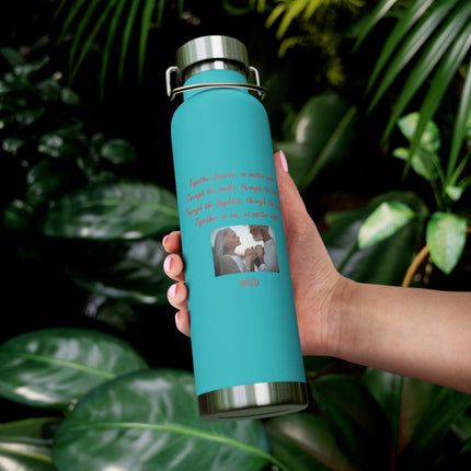 Copper Vacuum Insulated Bottle - 22oz - 'Together Forever' Inspirational Design