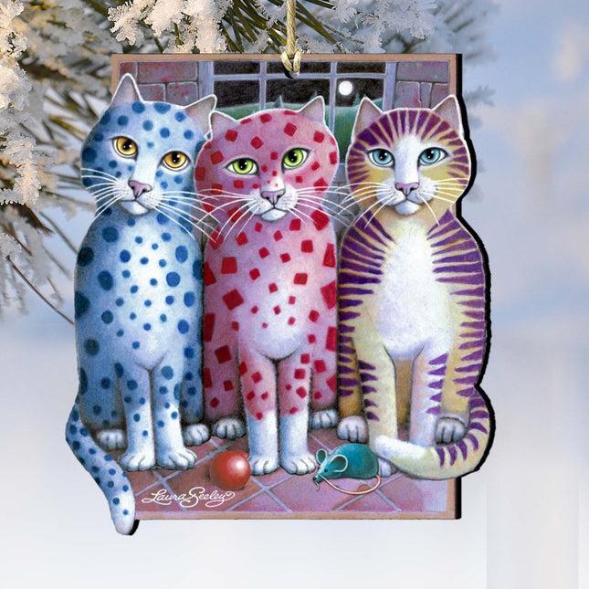 Board Meeting Wooden Ornaments Pets by Laura Seeley - Pets Dog and Cats Decor - 8512051-LS-0