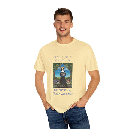 Saint Gertrude Cat Lady Tee – Unisex, Whimsical Design