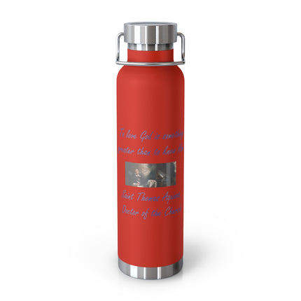 Saint Thomas Aquinas Insulated Bottle – “To Love God” – 22oz Steel