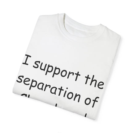 Progressive Activism T-Shirt – “Church and Hate” Quote – Unisex Fit