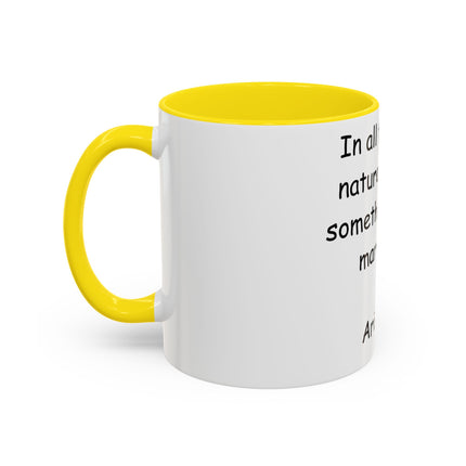 Aristotle Quote Accent Mug – 11oz Ceramic Cup for Nature Lovers