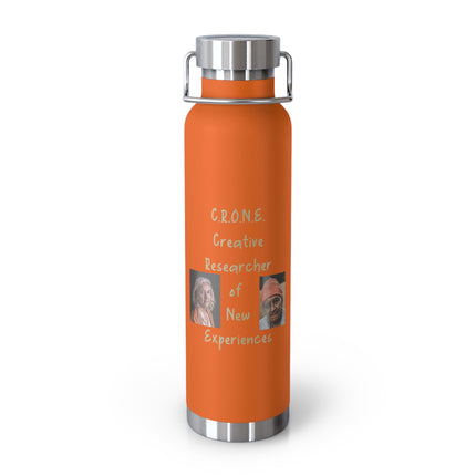 C.R.O.N.E. 22oz Copper Insulated Water Bottle - Creative Researcher of New Experiences