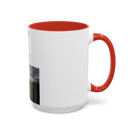 Ceramic Mug – “Pray for Peace” Message – 15oz Accent