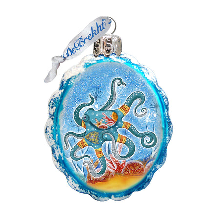 Octopus Mercury Glass Ornament by G. DeBrekht - Coastal Holiday Décor - 777374-4
