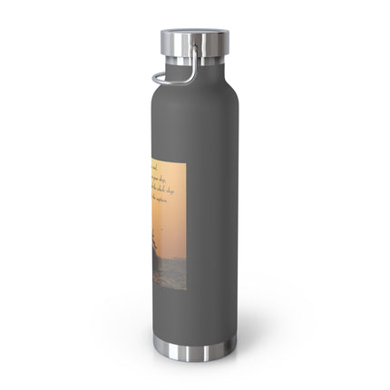 Inspirational Copper Vacuum Insulated Bottle | 22oz Travel Mug for Adventure Lovers