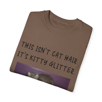Kitty Glitter T-Shirt – Unisex Cat Lover Tee with Playful Quote