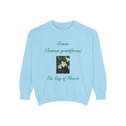 Jasmine Flower Sweatshirt - Unisex Garment-Dyed