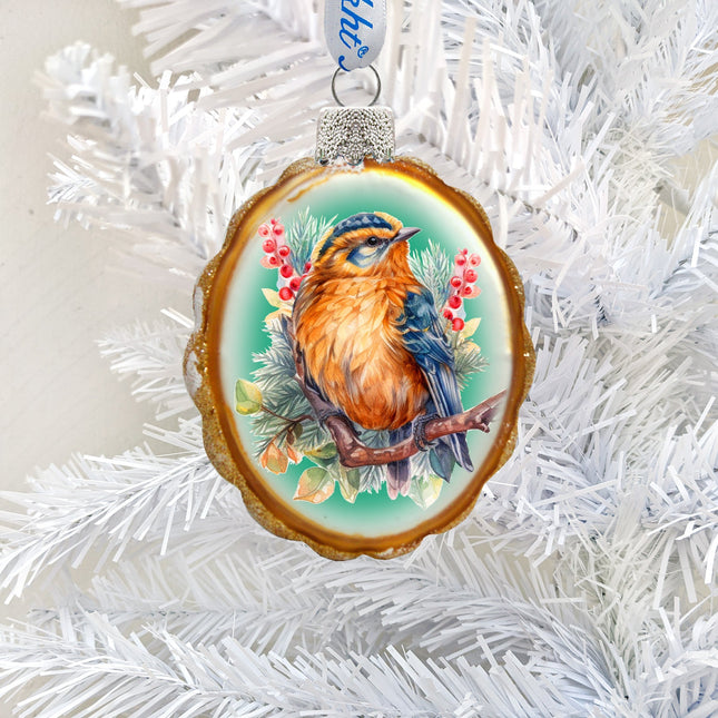 Songbird Mercury Glass Ornaments by G. Debrekht - Wildlife Holiday Decor - 776005-0