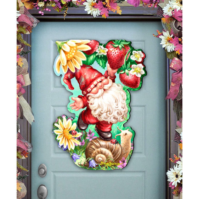 Sweet Summer Gnome Holiday Door Decor by D. Gelsinger - Christmas Decor - 8461062H-DG-0