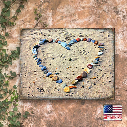 Sperber Heart Wooden Coastal Wall Art by Nature Wonders - Coastal Sea-Life Decor - 95254B-1