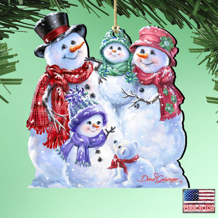 Snowflake Family Wooden Ornaments by Gelsinger - Nativity Holiday Decor - 8161018-1540-1