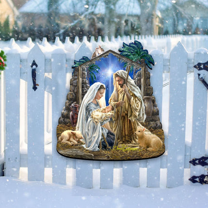 Glory to God Nativity Door Decor by D. Gelsinger - Nativity Holiday Decor - 8461010H-1722-2