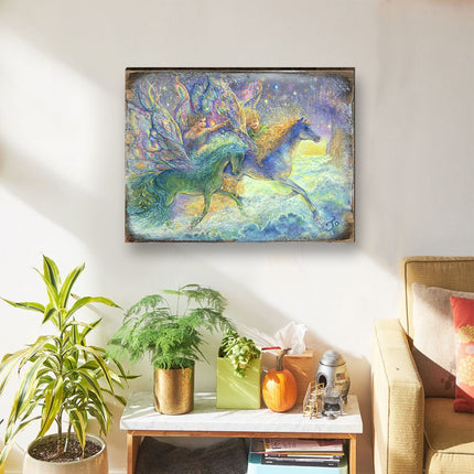 Race You to Fairyland Fantasy Wooden Wall Art by Josephine Wall - Fantasy Decor - 852134-JW-3