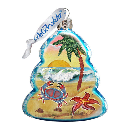 Tree Crab Mercury Glass Ornament by G. DeBrekht - Coastal Holiday Decor - 776277-4