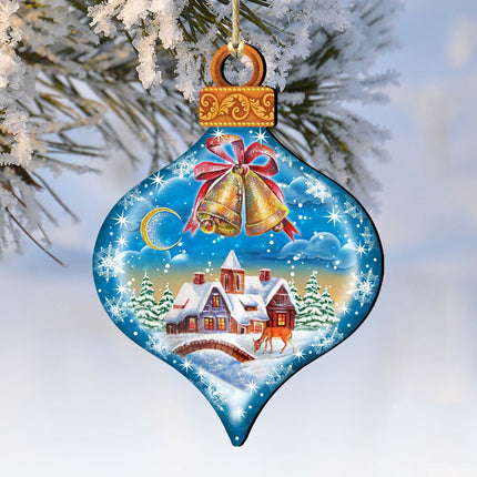 Winter Drop Christmas Wooden Ornaments by G. DeBrekht - Christmas Santa Snowman Decor - 8112182-0