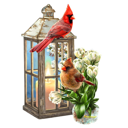 Lantern Cardinals Holiday Door Decor by D. Gelsinger - Christmas Decor - 8461057H-DG-4