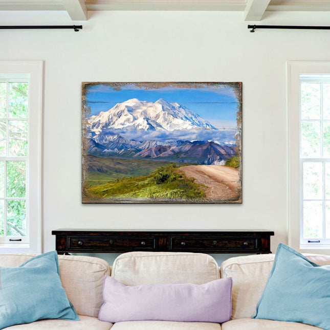 Mountain View Art Wooden Wall Art by Nature Wonders - Nature Wildlife Decor  - 95242B-0