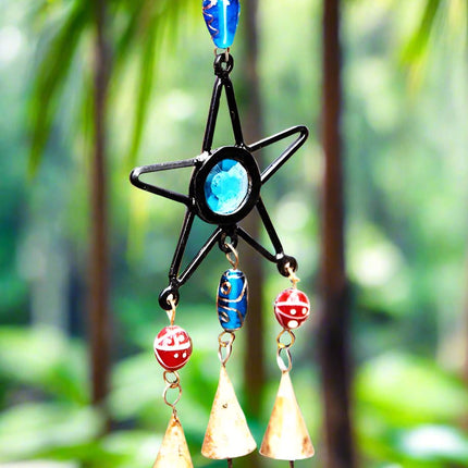 Celestial Sun and Moon Chime with  Beads-2