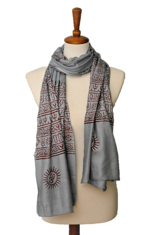 OM Yoga Meditation Mantra Prayer Shawl - Large-3