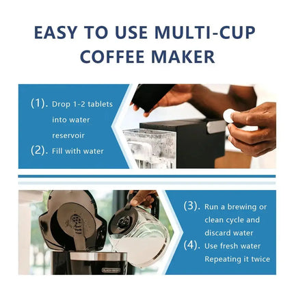 Coffee Machine Cleaning Tablets, Remove Pipe Grease, Scale And Residue,-4