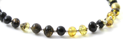 BAAP-SS5 Amber Adjustable Adult Green Anklet Made With Silver-3
