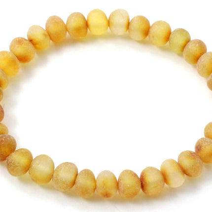 Baltic Amber Unpolished Adult Stretch Bracelets-0
