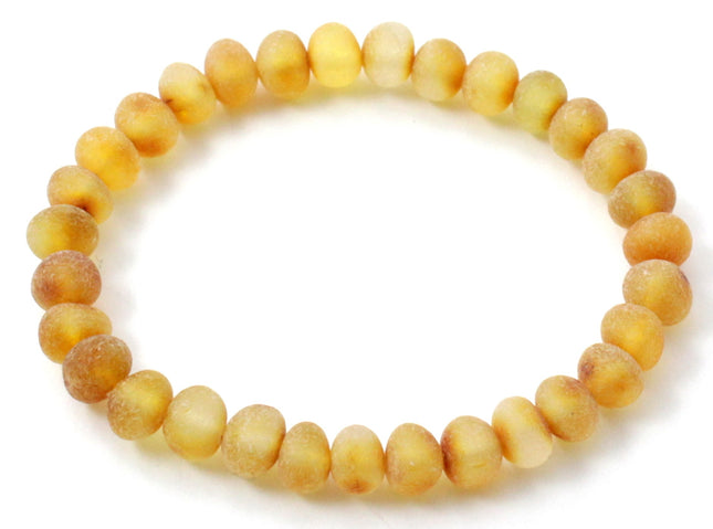 Baltic Amber Unpolished Adult Stretch Bracelets-0