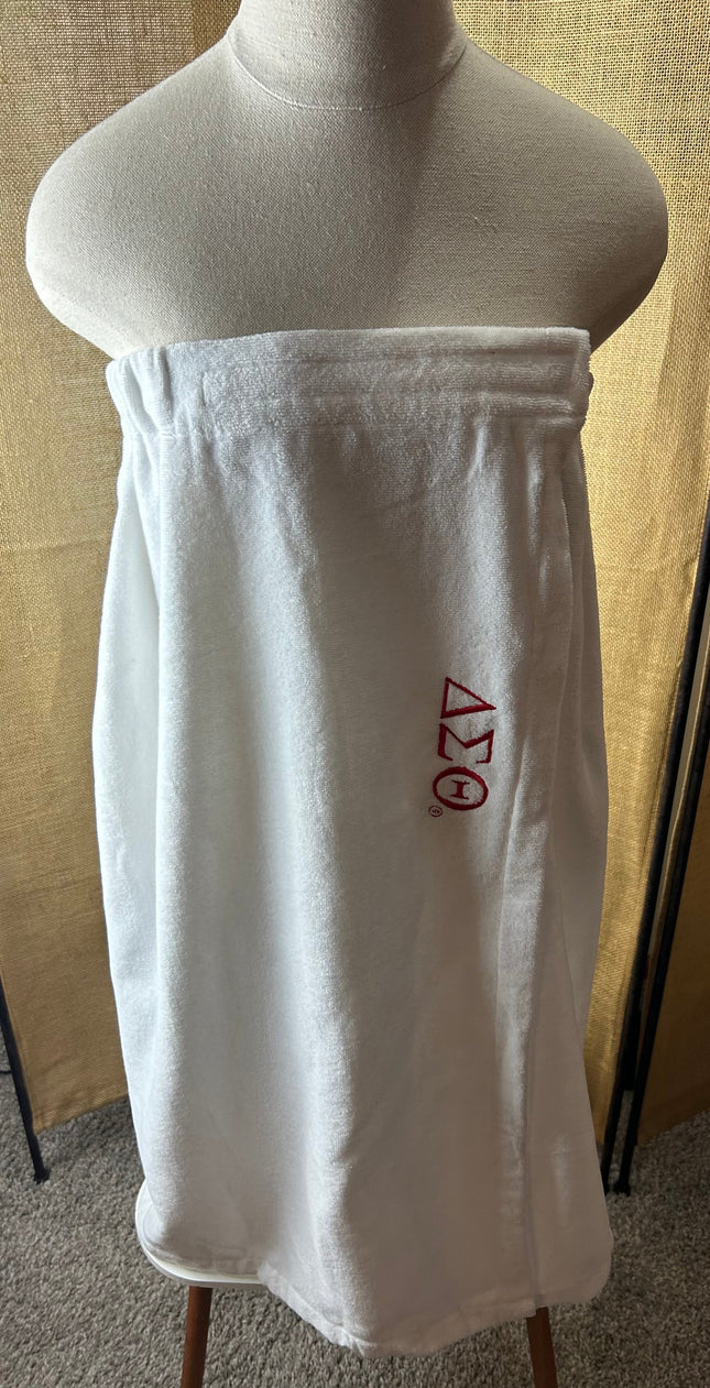 100% Cotton White Terry Velour Cloth Spa Wrap, Bath Towel Wrap-0