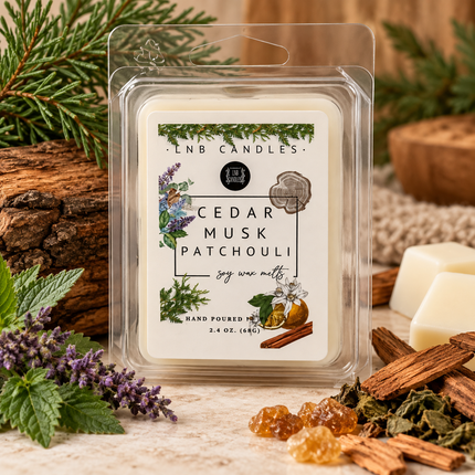 Cedar, Musk & Patchouli Soy Wax Melts – 3 Pack-0