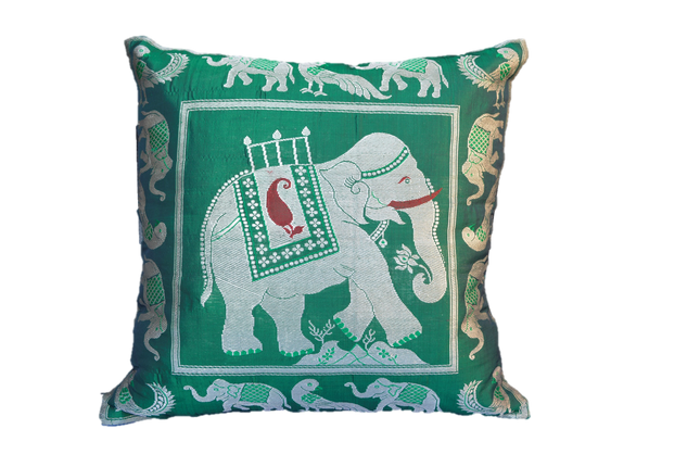 Brocade Silk decorative throw pillow case-1