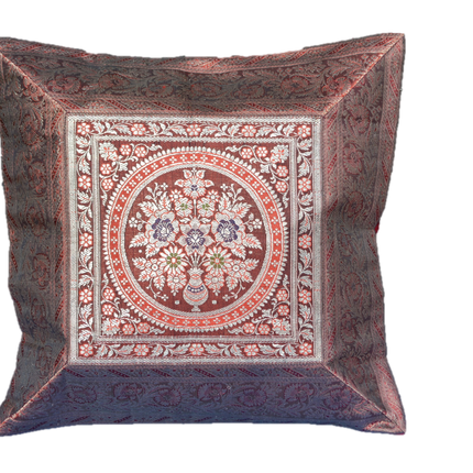 Brocade Silk decorative throw pillow case-0