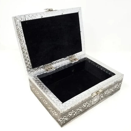 Divine Harmony: Hand-Carved Seven Chakra Wooden Box-1
