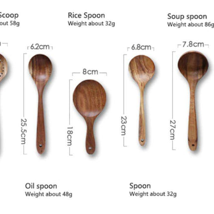 Teak Wooden Cooking Set-5