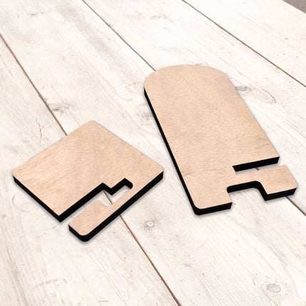 Little Miracle Cell Phone Stand Family Décor Wood Mobile Tablet Holder Charging Station Organizer - 892084-DG-4