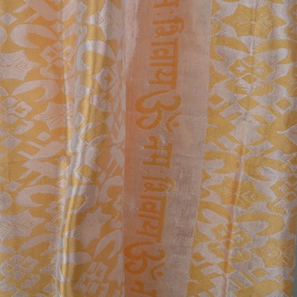 OM Namah Shivay Handwoven Silk Shawl-5