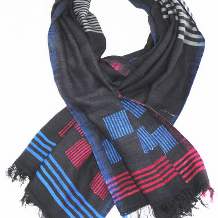 Hand woven cotton scarves-3