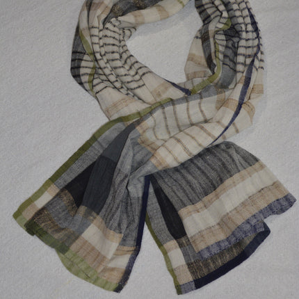Hand woven cotton scarves-2