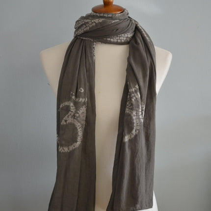 Naturally dyed cotton scarf-5