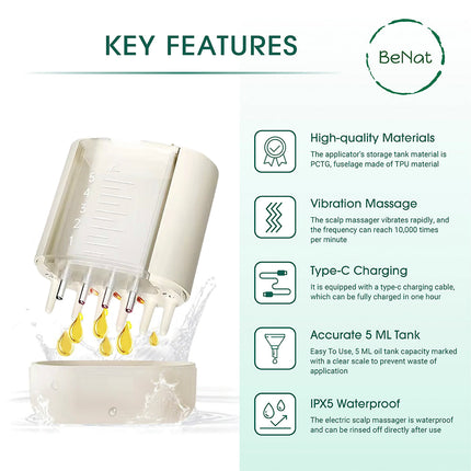 Electric Oil Applicator and Vibration Scalp Massager 2 in 1-2