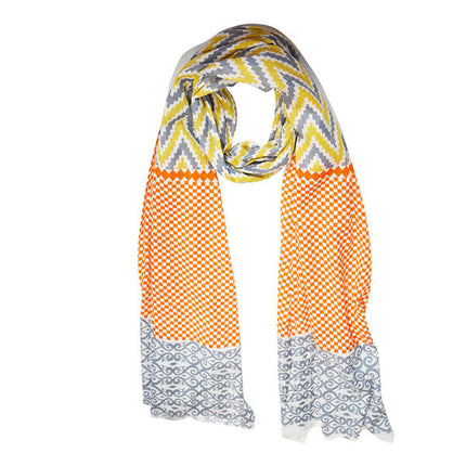 Sahara- Ikat Print fashion Scarf-3