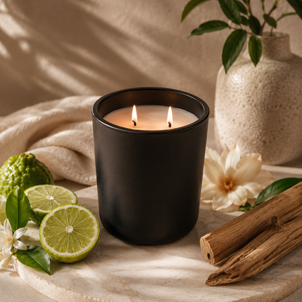 Misty Air Candle | Bergamot & Sandalwood Scented Candle | Luxury Home Fragrance | Hand Poured in USA-0