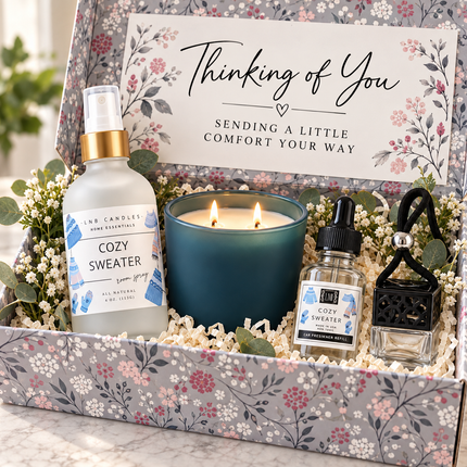 Thinking of You Gift Box – Cozy Sweater Home & Car Fragrance Gift Set-0